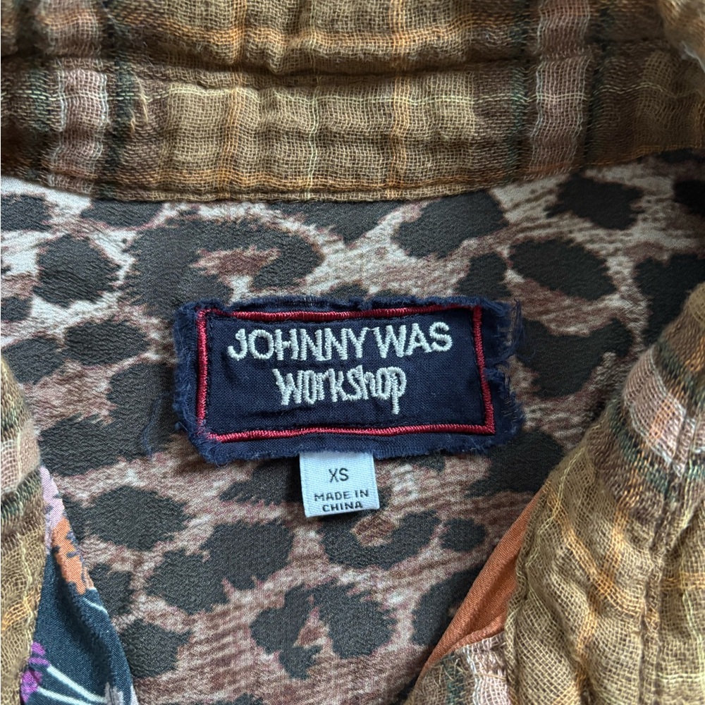 Johnny Was Workshop cotton button down size XS - image 6